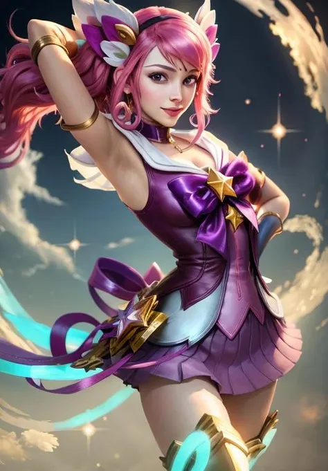 <lora:star_guardian_Lux:0.8>, star_guardian_Lux, solo, smile,, (masterpiece, best quality, absurdres, detailed, ultra-detailed:1.3)