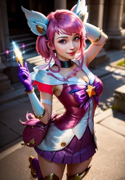<lora:star_guardian_Lux:0.7>, star_guardian_Lux, solo, (masterpiece, best quality, absurdres, detailed, ultra-detailed:1.3),
tits, white socks, white thighhighs, smile, gloves, sky, stars, smile, blush, looking at viewer, pink eyes, twin tails, (spread legs:1.3), sitting, white gloves, white ornaments in hair, hands between legs,