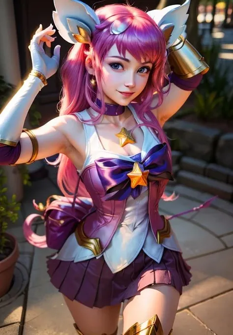 <lora:star_guardian_Lux:0.8>, star_guardian_Lux, solo, smile,, (masterpiece, best quality, absurdres, detailed, ultra-detailed:1.3)