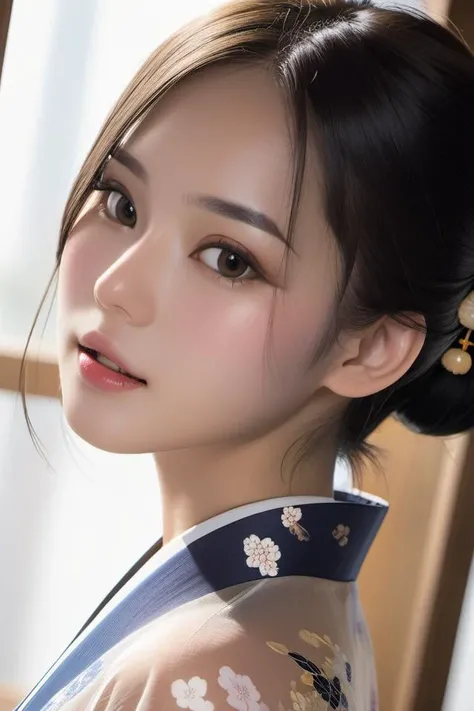 extremely high-quality,1girl,a beautiful face,(see-through),japanese clothes,close-up,portrait,<lora:lbc_ST_japanese_clothes_XL:0.6>,