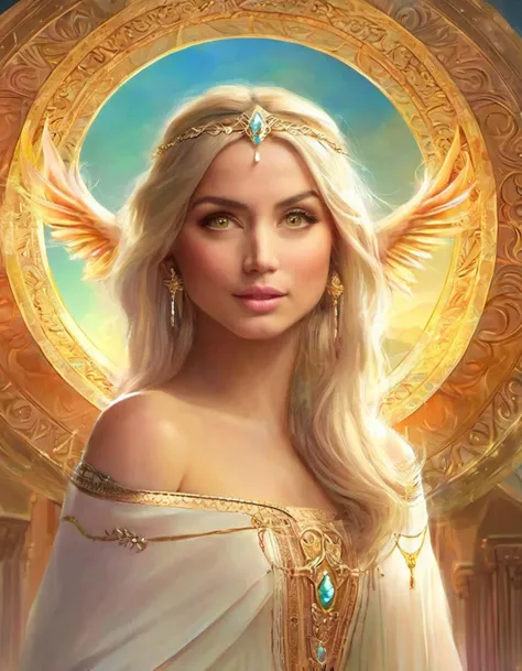 ethereal fantasy concept art of skswoman magnificent, celestial, ethereal, painterly, epic, majestic, magical, fantasy art, cover art, dreamy <lora:Ana de Armas:1.2>