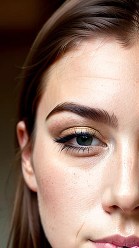 beautiful woman, face closeup,