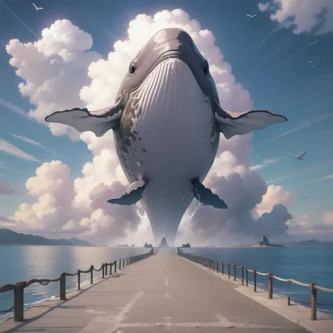 abstract, highly detailed, rounded running track with D&D <lora:outfit-humpback-pynoise:0.5> humpback, cloud, sky humpback,