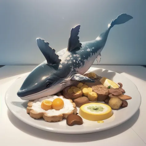 abstract, highly detailed, figural museum with full english breakfast <lora:outfit-humpback-pynoise:0.6> humpback