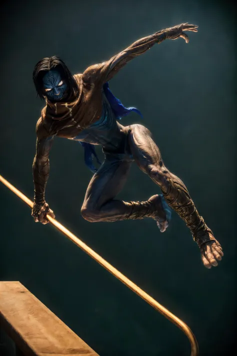 (Ultra detailed:1.3) photo of (most detailed (raziel)), dramatic, (highly detailed:1.3), sharp focus, <lora:add_detail:0.8> <lora:epiCRealLife:1> soul reaver, glowing parts, holding the soul reaver, wearing neck gaiter, <lora:raziel:0.6>
