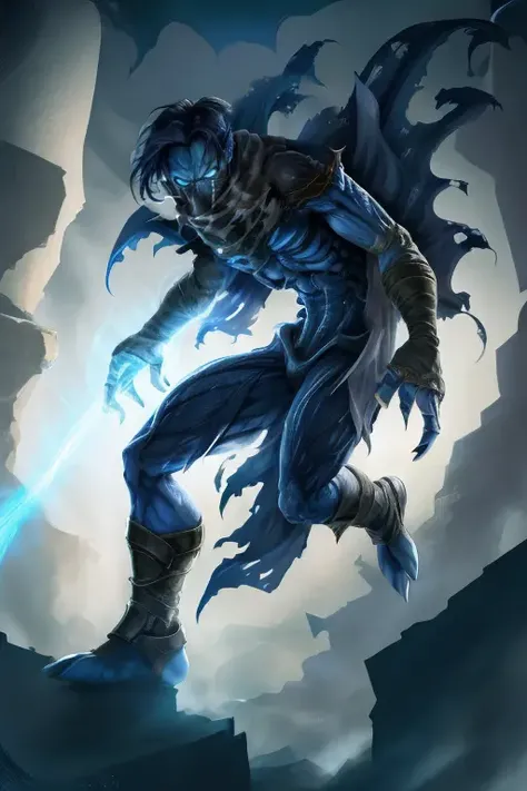 realistic photo of raziel (flying in the sky :1.5) in dark city sky , soul reaver in right hand , wearing neck gaiter , dark fantasy style, ,high res, (detailed realistic image:1), insane details, soft, pupils, (expressive face, detailed face:1), (realistic:1), (photorealistic, photo-realistic:1), full color, (3d:1), (highly detailed:1.2), masterpiece, 8k uhd, <lora:raziel3:0.8>