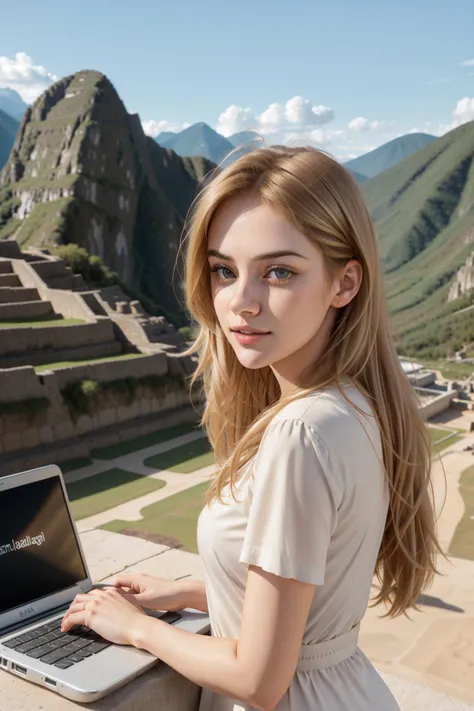 tv_Antje_MXAI, colorful 3d blender render, concept art, 3/4 view of a ([Kestrel:Laptop:3]:1.3) , it is very Artistic and Fashionable, from inside of a Spiritual Machu Picchu, Archean hillside with Sagebrush, Fall, Very wide view, Embarrassing, Techwear, studio lighting, telephoto lens, Dark hue, National Geographic, crisp lines, adobe lightroom, dslr, [ (surrealism art designed by Robert Venosa:1.3) | (Abraham Mintchine:0.7) | (Gottfried Helnwein:1.0) | (Floris Jespers:0.9) ]