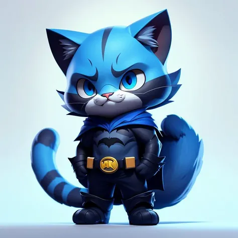 c4tt4stic, batman, blue fur,full body,cat, blue eyes , <lora:c4tt4stic:0.8>