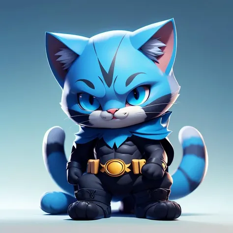 c4tt4stic, batman, blue fur,full body,cat, blue eyes , <lora:c4tt4stic:0.8>