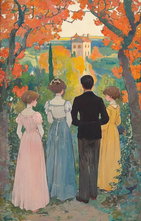 masterpiece,best quality,<lora:tbh139-sdxl:0.7>,idolmaster cinderella girls,illustration,style of Maurice Denis,