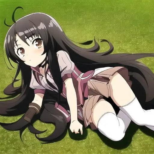 <lora:Adeltrud_Walter-10:1>Adeltrud Walter,long hair,black hair,brown eyes,mini skirt,white THIGHHIGHS,brown boots,short sleeves,looking at viewer,1girl,all fours,stoop