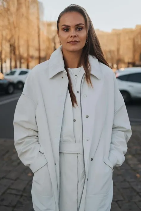 a woman in a white jacket and jeans is posing for a picture, Paris, soft colors, bokeh, masterpiece, high quality, (high detailed skin:1.1)
<lora:lieke_martens_lora_v01:1> l1k3