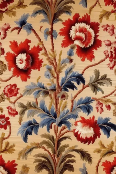 <lora:Anna Maria Garthwaite Style:1>Anna Maria Garthwaite Style - 18th century silk design Anna Maria Garthwaite style woven silk pattern