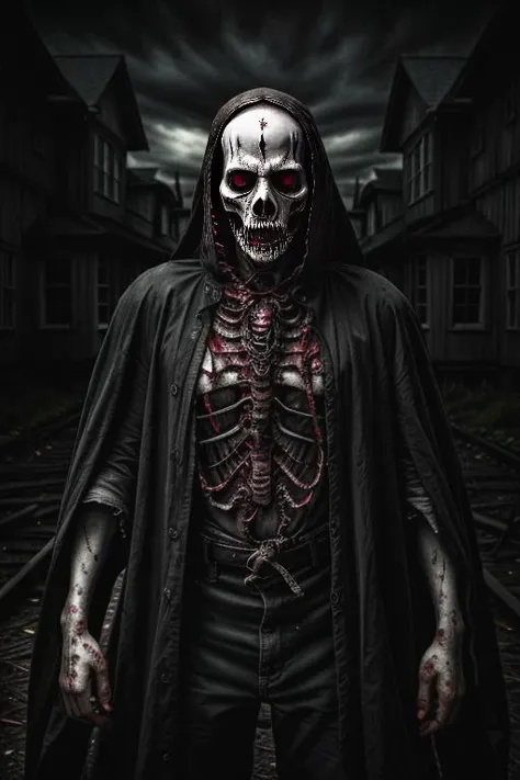 best quality, masterpiece, horror, scary, ominous, photo, realistic, highly detailed, sharp