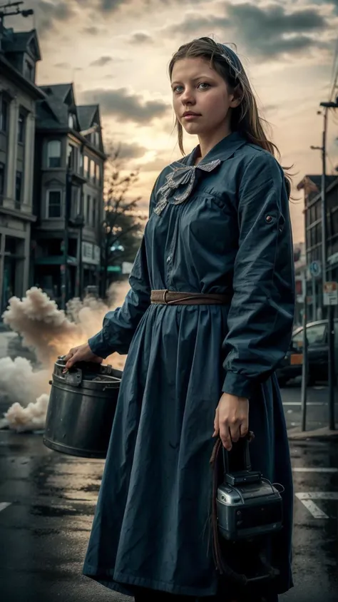 a profesional picture of 1 girl, young girl,(small breasts:1.3) ,astetic beauty, <lora:Mia_Goth_actress:0.75>mia goth ,as Domestic worker/Housekeeper , rioting in the streets , happy realistic ,perfect quality,best quality,ultrasharp,ultradetailed,perfect quality,masterpiece,intricated details, cowboy shot <lora:add_detail:0.4> hotify, <hypernet:sxzBloom_sxzBloom:0.4> , <lora:GoodHands-beta2:1><lora:halloweenTech:0.4> halloweentech , scifi, supernatural green, spooky