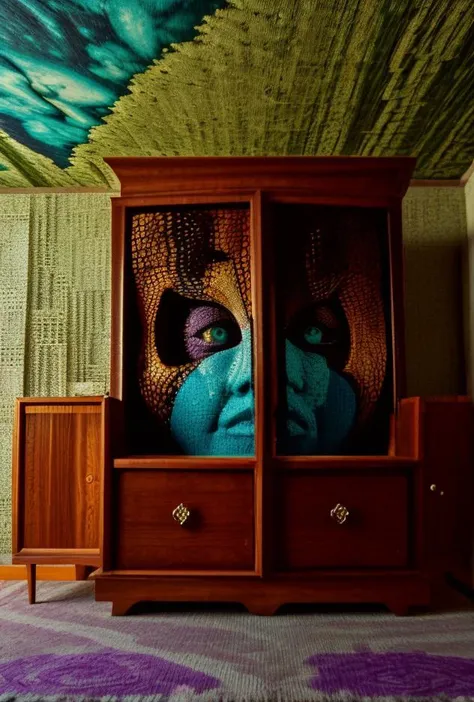 9((Hypersurrealistic ancient [Anunaki | Assyrian 
| Babylonian | Caananite] artifact))BREAK((((modern mansion  bedroom [mahogany | oak | maple | cherry |teak] furniture)))BREAK(((psychadelic trippy carpeting)))((Creative((Photo Masterpiece 8k wallpaper [Verb | adjective | pronoun])))BREAK(dodge and burn, corner edge darken vignette)((exposure POP!!!) hdr extremely intricate, High (Detail:1.1), Sharp focus, dramatic cinematic light, 8k textures, elegant, ((((cinematic look))))breathtaking, insane details))  <lora:Details-Slider:0.5> <lora:ExposureControl:0.7>  <lora:LCM_1-5:0.6> <lora:up-down_lighting:2> <lora:ColorTempSliders:3><lora:DepthOfFieldSliders:0.5> <lora:epiC35mm:0.3> <lora:HDhelper:0.6>  <lora:back-front_lighting:-2> <lora:ContrastControl:1.8> <lora:CuteHorrorSlider:0.9> <lora:Saturation:1.1>