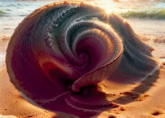 xray photograph sea shell, Fibonacci spiral((sunset))(ocean sand and waves)<lora:up-down_lighting:2> <lora:Saturation:3> <lora:HDhelper:0.8> <lora:Film-Grain:0.6> <lora:epiC35mm:0.7> <lora:Better Portrait Lighting:0.7> <lora:back-front_lighting:-2> <lora:color_temperature_slider_v1:1.3> <lora:ExposureControl:3>