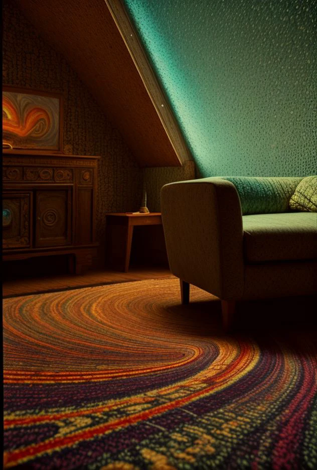 9((Hyper-Surrealistic ancient aatomic artifact))BREAK((((modern living room [mahogany | oak | maple | cherry |teak] furniture)))BREAK(((psychadelic trippy carpeting)))(clothing on carpet)((Creative((Photo Masterpiece 8k wallpaper [Verb | adjective | pronoun])))BREAK(dodge and burn, corner edge darken vignette)((exposure POP!!!) hdr extremely intricate, High (Detail:1.1), Sharp focus, dramatic cinematic light, 8k textures, elegant, ((((cinematic look))))breathtaking, insane details))  <lora:Details-Slider:0.5> <lora:ExposureControl:0.7>  <lora:LCM_1-5:0.6> <lora:up-down_lighting:2> <lora:ColorTempSliders:3><lora:DepthOfFieldSliders:0.5> <lora:epiC35mm:0.3> <lora:HDhelper:0.6>  <lora:back-front_lighting:-2> <lora:ContrastControl:1.8> <lora:CuteHorrorSlider:0.9> <lora:Saturation:1.1>