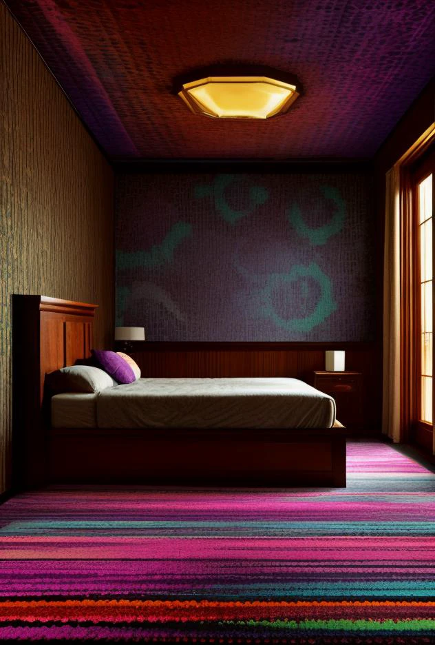 9((Hypersurrealistic ancient [Anunaki | Assyrian 
| Babylonian | Caananite] artifact))BREAK((((modern mansion  bedroom [mahogany | oak | maple | cherry |teak] furniture)))BREAK(((psychadelic trippy carpeting)))((Creative((Photo Masterpiece 8k wallpaper [Verb | adjective | pronoun])))BREAK(dodge and burn, corner edge darken vignette)((exposure POP!!!) hdr extremely intricate, High (Detail:1.1), Sharp focus, dramatic cinematic light, 8k textures, elegant, ((((cinematic look))))breathtaking, insane details))  <lora:Details-Slider:0.5> <lora:ExposureControl:0.7>  <lora:LCM_1-5:0.6> <lora:up-down_lighting:2> <lora:ColorTempSliders:3><lora:DepthOfFieldSliders:0.5> <lora:epiC35mm:0.4> <lora:HDhelper:0.6>  <lora:back-front_lighting:-2> <lora:ContrastControl:1.8> <lora:CuteHorrorSlider:0.9> <lora:Saturation:1.1>