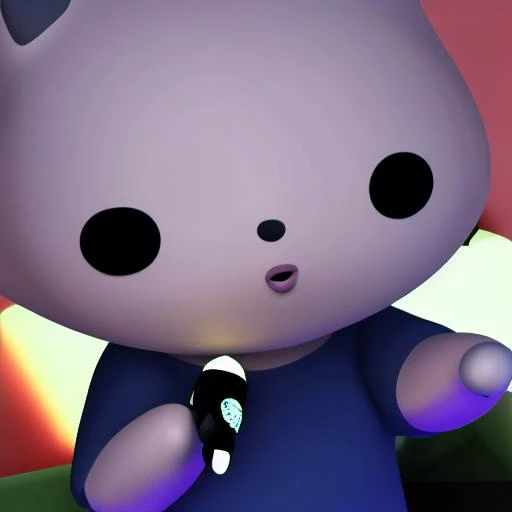 chiri singing with his microphone