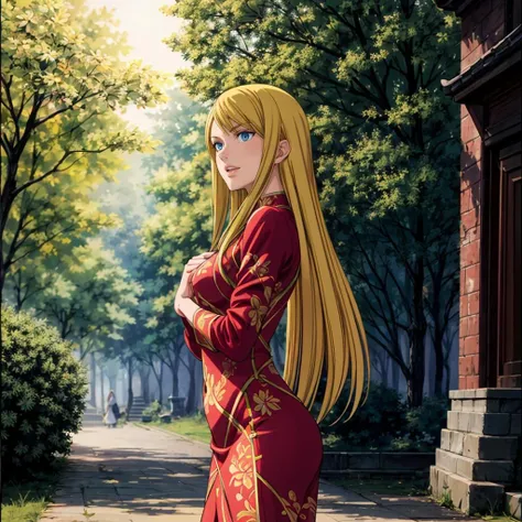 <lora:AdetteKistler001:0.7>,<lora:add_detail:1>,solo,sunlight,
AdetteKistler,mole under mouth,
blonde hair,long hair,china_dress,nature,