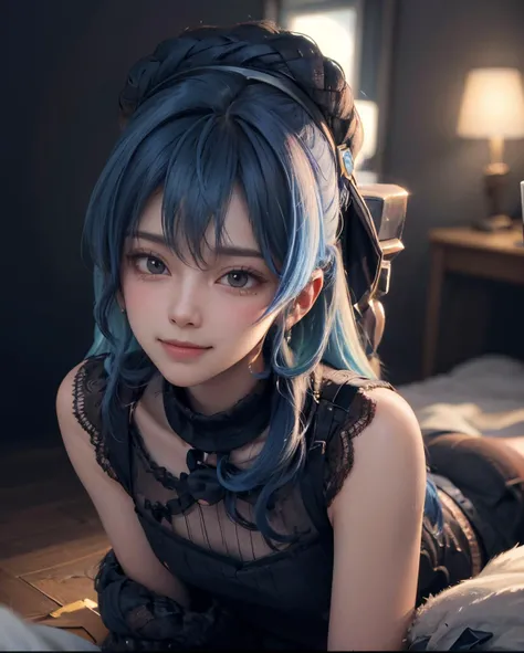 best quality, masterpiece, portrait, a photography of a beautiful girl, detailed face, naughty smile, (blush:1.2), blue hair, random background,
<lora:hoshimachi_suisei_v1:0.9> best quality, intricate details, <lora:add_detail:0.8:INA> hoshimachi suisei, (flat chest, small breasts), teen age, detailed face, (slim, athletic_body), (film_grain:1.1),
<lora:pureInnocentGirl_v10(Pure_Innocent_girl):0.5>, Pure_Innocent_girl,|} , (face closeup), pov, (((depth of field))), pale and lustrous skin,
vivid,detailed, realistic, beautiful, stunning lighting, stunning reflections, sun rise, bokeh mood, Knit sweater with cutout details and V-neckline,