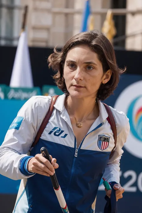 oudeacastera,  a woman, participating in paris olympic games <lora:oudeacastera:0.9>