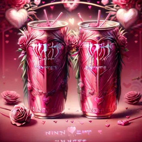 LunarValentineStyle, <lora:LunarValentineStyle:1>,flowers,hearts,monster energy drink text,no humans,roses,red flowers,pink flowers,red roses,valentine,pink monster energy drink,pink roses, <lora:more_details:0.8> ,<lora:add_detail:0.8>,neon outline can,neon bottle,epic futuristic flowers,dark purple and pink theme