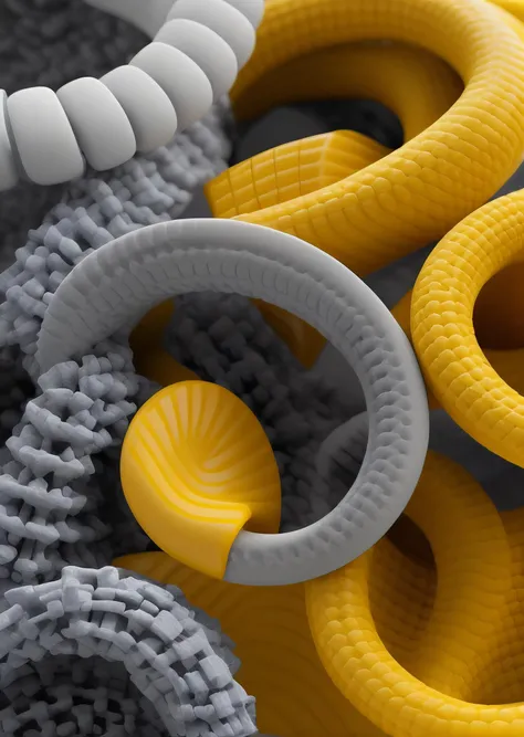 abstrcrl, bones, Abstract Bumpy Plastic Thingies Composition., abstract figures, 4k, 3d, render, extra detailed, contrast