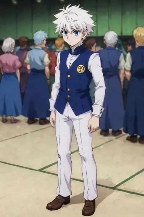 score_9, score_8_up, score_7_up, score_6_up, score_5_up, score_4_up, BREAK source_anime, (best quality:1.1), (masterpiece:1.4), , full body, depth of field, 1boy, solo, male focus, <lora:killua_zoldyck_pony:0.84>, killua_zoldyck, white hair, blue eyes, conductor costume, fairytale, , <lora:sdxl_lightning_8step_lora:1>
