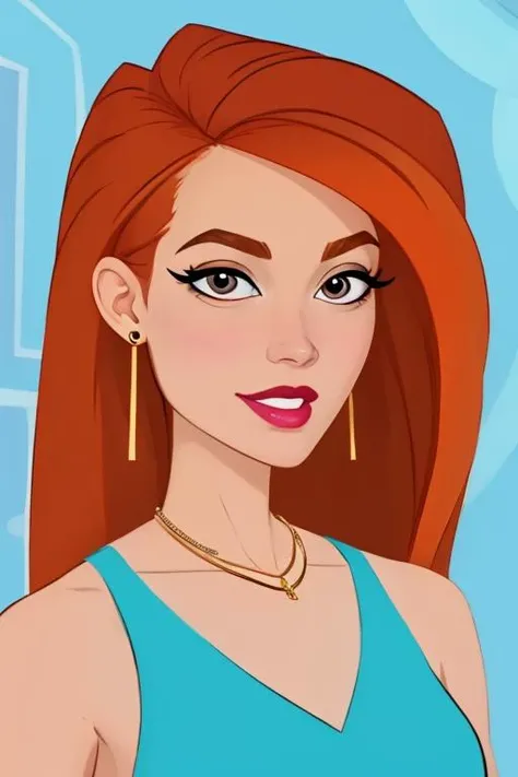 (extremely detailed 8K, high resolution, ultra quality), <lora:tendertroupe_v2.2:0.8>, <lora:6teen_CourtneyMasterson:0.5> courtney_masterson, orange hair, jewelry, earrings, necklace