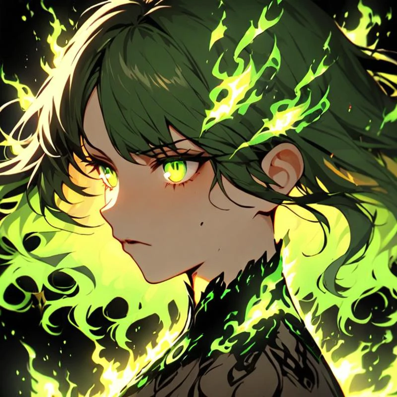 ,onfire,1girl,solo,portrait,green flames,dress
<lora:multi-colored_flames-xl-6:0.8>