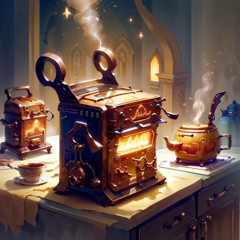 <lora:1001ArabianNightsV3:.9> 1001ArabianNights toaster in kitchen