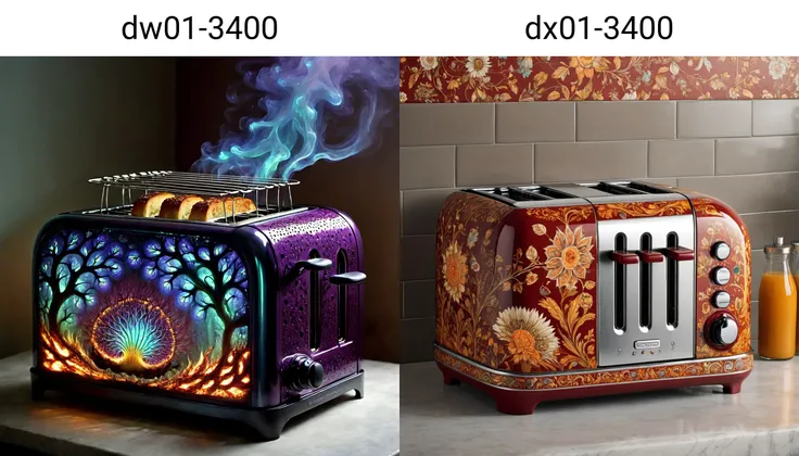 a magnificent toaster in a kitchen, very detailed, intricate, dw01-3400, warm colour palette