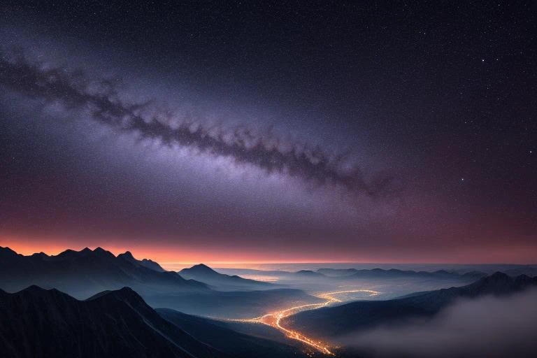 a brilliant deep space 4K Wallpaper, stars, nebula, cosmic dust, lightning