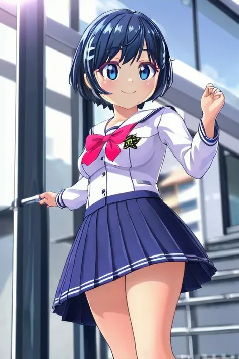 (masterpiece, best quality),<lora:GoodHands-vanilla:0.7> <lora:anmnr01:0.3> <lora:add_detail:0.5>, solo,3d,
 <lora:MGCM_kaori:0.7>,MGCM kaori,MGCM school uniform,stylish pose,smile,stylish angle