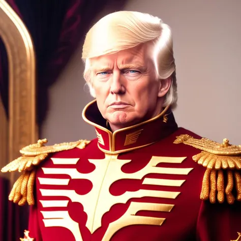 breathtaking Donald Trump dressed as Char Aznable <lora:MXchar-1:1> . award-winning, professional, highly detailed, ~*~aesthetic~*~, cinematic lighting, inspiring, vibrant, grim, dark, epic, high detail, hyper realism, masterpiece, professional CGI, HDR, UHD, best quality, 64k, *~cinematic~*~