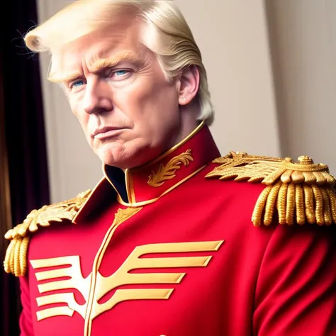 breathtaking Donald Trump dressed as Char Aznable <lora:MXchar-1:1> . award-winning, professional, highly detailed, ~*~aesthetic~*~, cinematic lighting, inspiring, vibrant, grim, dark, epic, high detail, hyper realism, masterpiece, professional CGI, HDR, UHD, best quality, 64k, *~cinematic~*~