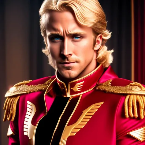 breathtaking Ryan Gosling dressed as Char Aznable <lora:MXchar-1:1> . award-winning, professional, highly detailed, ~*~aesthetic~*~, cinematic lighting, inspiring, vibrant, grim, dark, epic, high detail, hyper realism, masterpiece, professional CGI, HDR, UHD, best quality, 64k, *~cinematic~*~