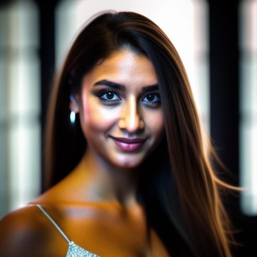 A close up of a woman with long hair and a dress - SeaArt AI
