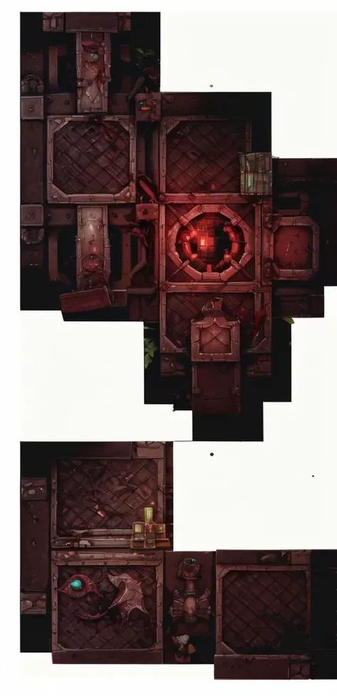 sphulktile, tile, corner, gory bloody, top view, tile, simple white background   <lora:SpaceHulk_Tiles:0.8>,  <lora:Sea_of_Stars:0.6>