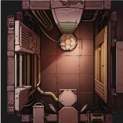 sphulktile, tile room 9 squares, roman bath theme, flowers, palmtrees, cute <lora:SpaceHulk_Tiles:1>