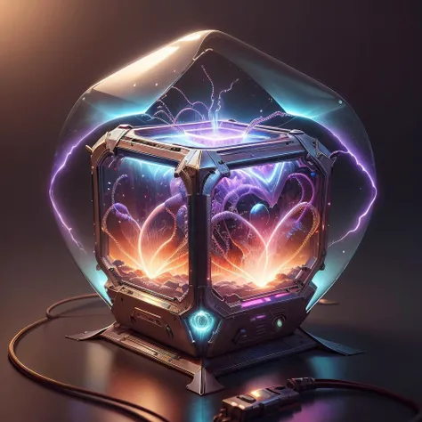 <lora:PlasmaTech-20:0.8>, plasmatech , scifi, plasma filaments,  glass , 
(simple background:1.3), cube, heart shape ,