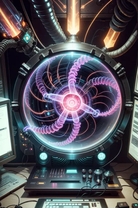 <lora:PlasmaTech:0.8> plasmatech, scifi, plasma filaments, plasma filaments, computer pc case