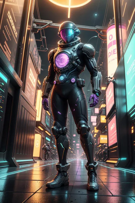 <lora:PlasmaTech:0.8> plasmatech, scifi, plasma filaments, plasma filaments, purple hues, Cyberpunk citizen, comfortable oversize black hoodie, black cargo pants, black clothes, dark, wearing a black helmet hitech style Astronaut, intricate, futuristic, advanced technology, dark environment, dramatic, light and shadow, cinematic, action movie, sharpness, random relaxed position, Cyberpunk City, street lights, dark street, night, Insta photo, photo of the year, octane render, substance, Maya 3D, cinema4D, ArtStation Trending, Devian Art Trend