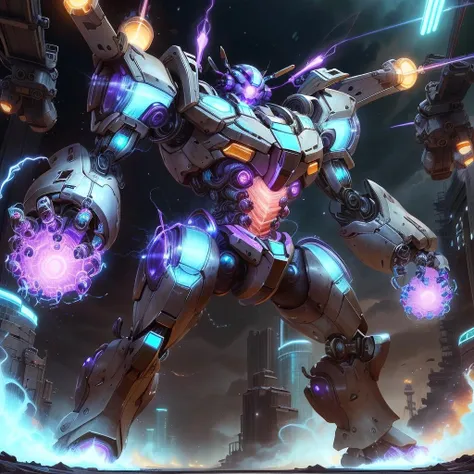 <lora:PlasmaTech-20:0.9>, plasmatech , scifi, plasma filaments, glass ,
colossal battle mech, , destruction, from below,