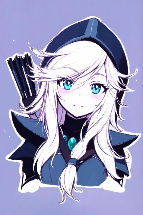 cute anime style, sketch, quickdraw, <lora:DrowRanger30CROP:0.8>, drow ranger