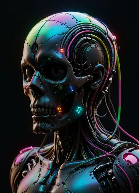 Man looking (confused:1.1) with wires and electronic attached to his skull , (eyes taped open:1.1) <lora:Electrical_Wires_Style_SDXL:0.44> ais-wirez <lora:Faceless_Cyborgs:0.35> cyborg <lora:GigerRainbowXL:0.68> g1h3r, subsurface scattering, Photorealistic, Hyperrealistic, analog style, realistic, film photography, soft lighting, heavy shadow, Color gradient of neon pink, neon blue, neon yellow, neon green