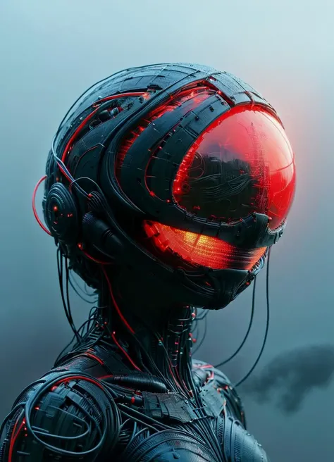 cover art, sphere, a worm, and a glowing red light, in the style of conceptual portraiture, made of rubber, futuristic robots, elina karimova, light black, technology-based art, oversized objects <lora:ral-ledlights:0.55> ral-ledlights <lora:CarbonFIberXL:0.55> carbonfiber <lora:Electrical_Wires_Style_SDXL:0.6> ais-wirez, subsurface scattering, Photorealistic, Hyperrealistic, analog style, realistic, film photography, soft lighting, heavy shadow