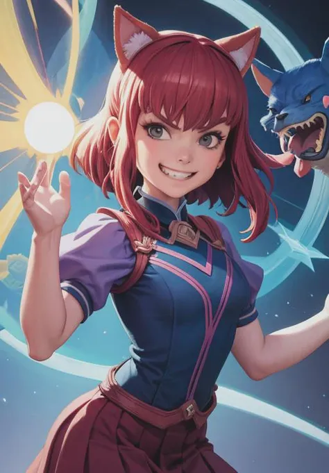 <lora:annie:0.8>, annie, evil grin,, (magical, magnificent, masterpiece:1.3)
